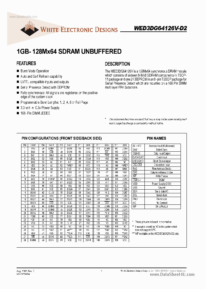 WED3DG64126V-D2_158162.PDF Datasheet
