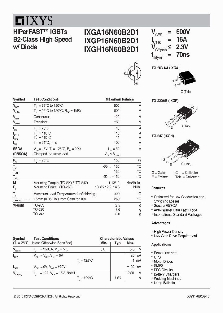 IXGA16N60B2D1_159352.PDF Datasheet