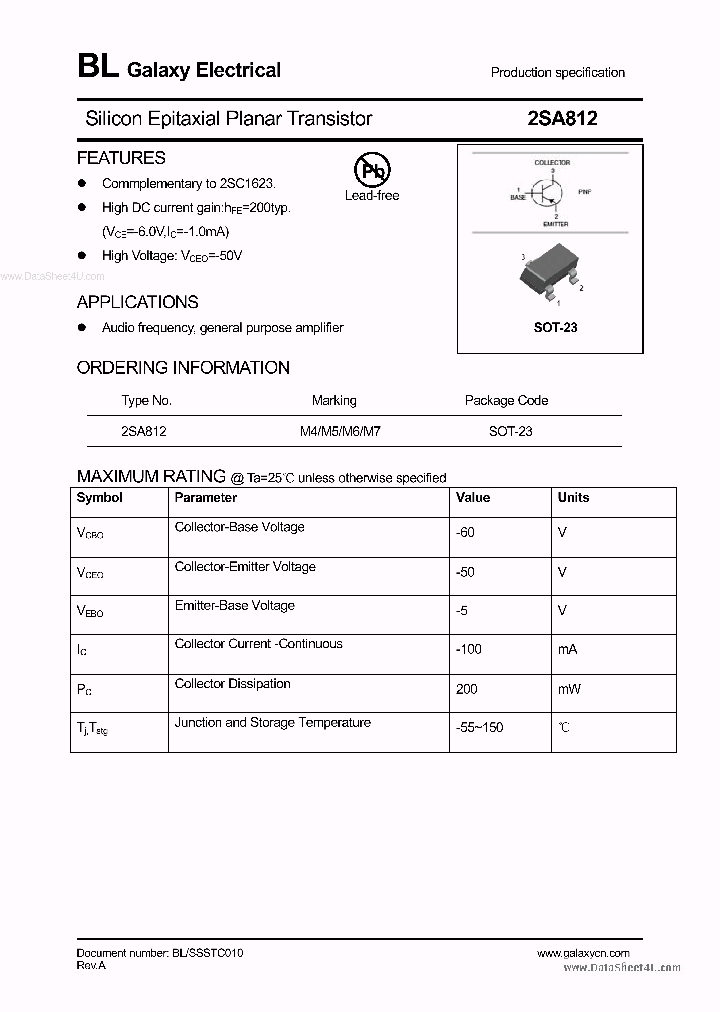 2SA812_160030.PDF Datasheet