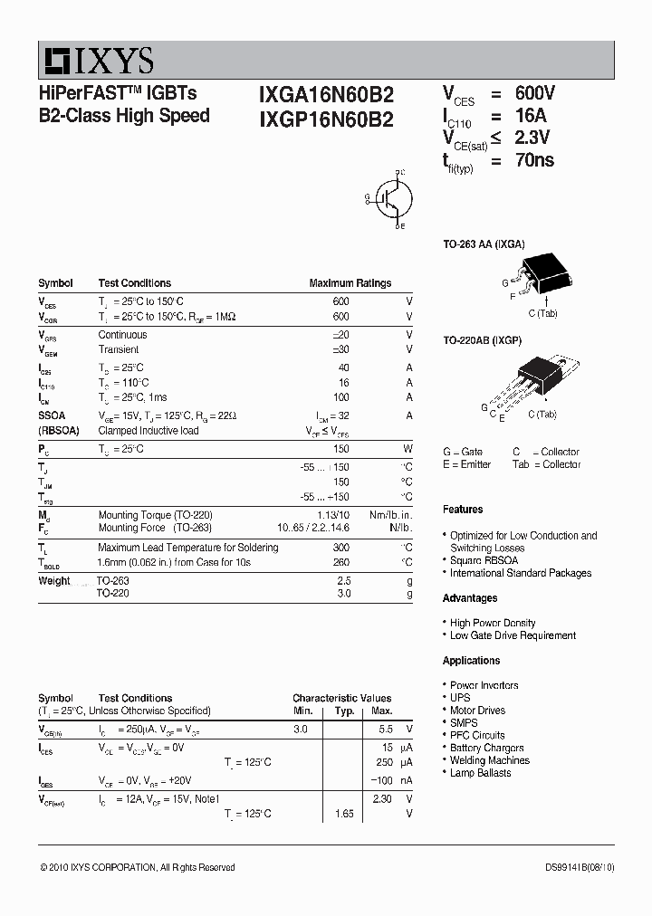 IXGA16N60B2_159351.PDF Datasheet