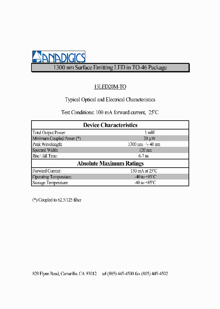 13LED20M-TO_181159.PDF Datasheet
