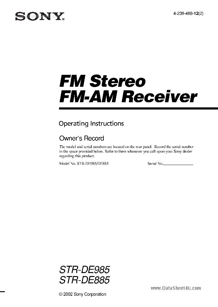 STR-DE885_163337.PDF Datasheet
