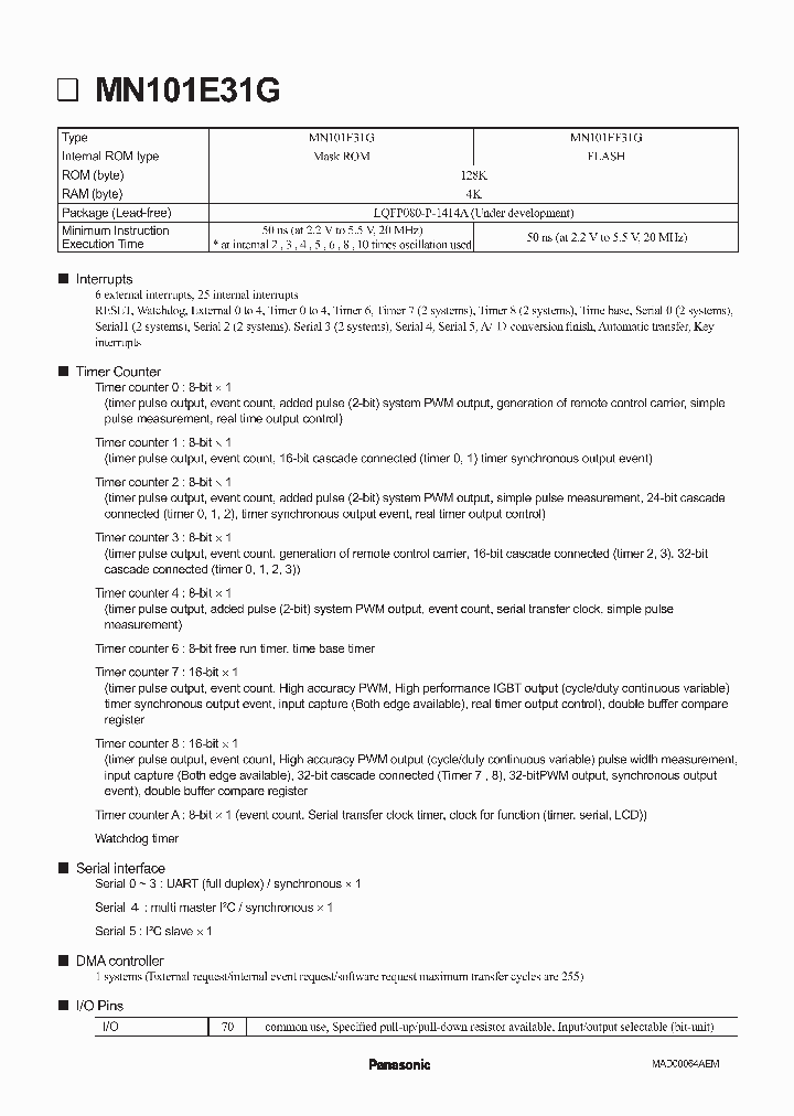 MN101EF31G_195774.PDF Datasheet