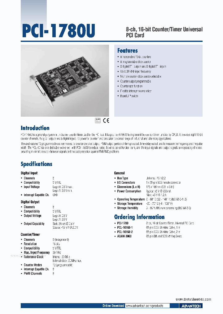 PCI-1780U_163732.PDF Datasheet