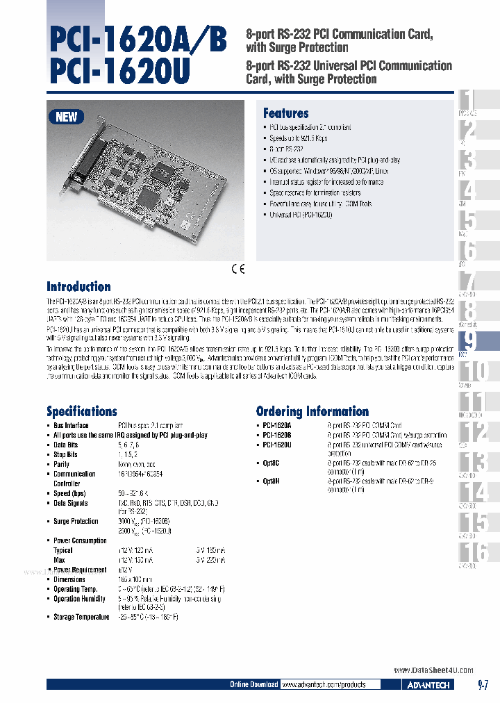 PCI-1620A_163718.PDF Datasheet