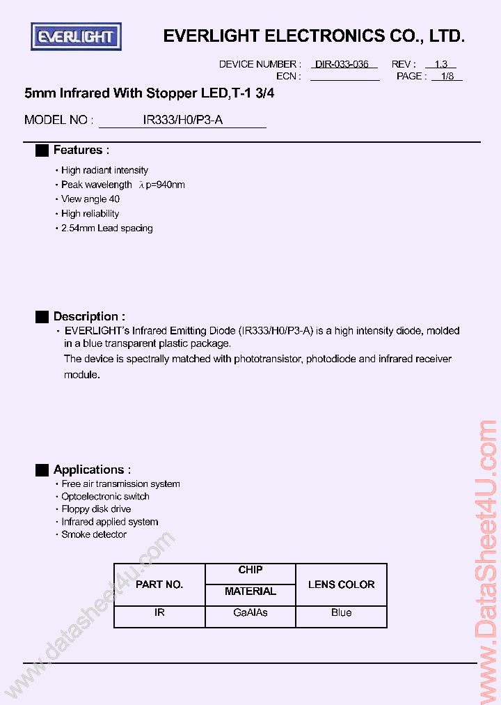 IR333H0-P3-A_164149.PDF Datasheet