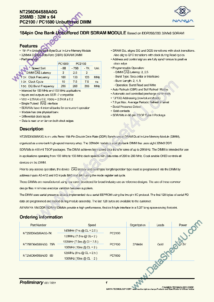 NT256D64S88A0G_164224.PDF Datasheet