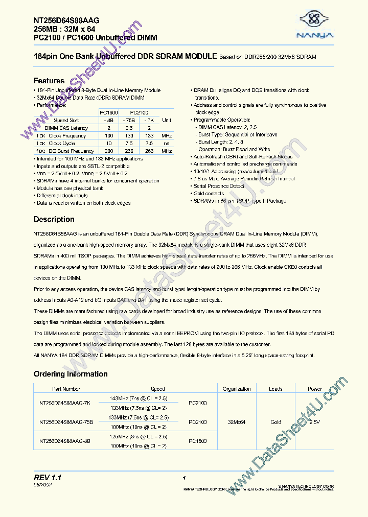 NT256D64S88AAG_164226.PDF Datasheet