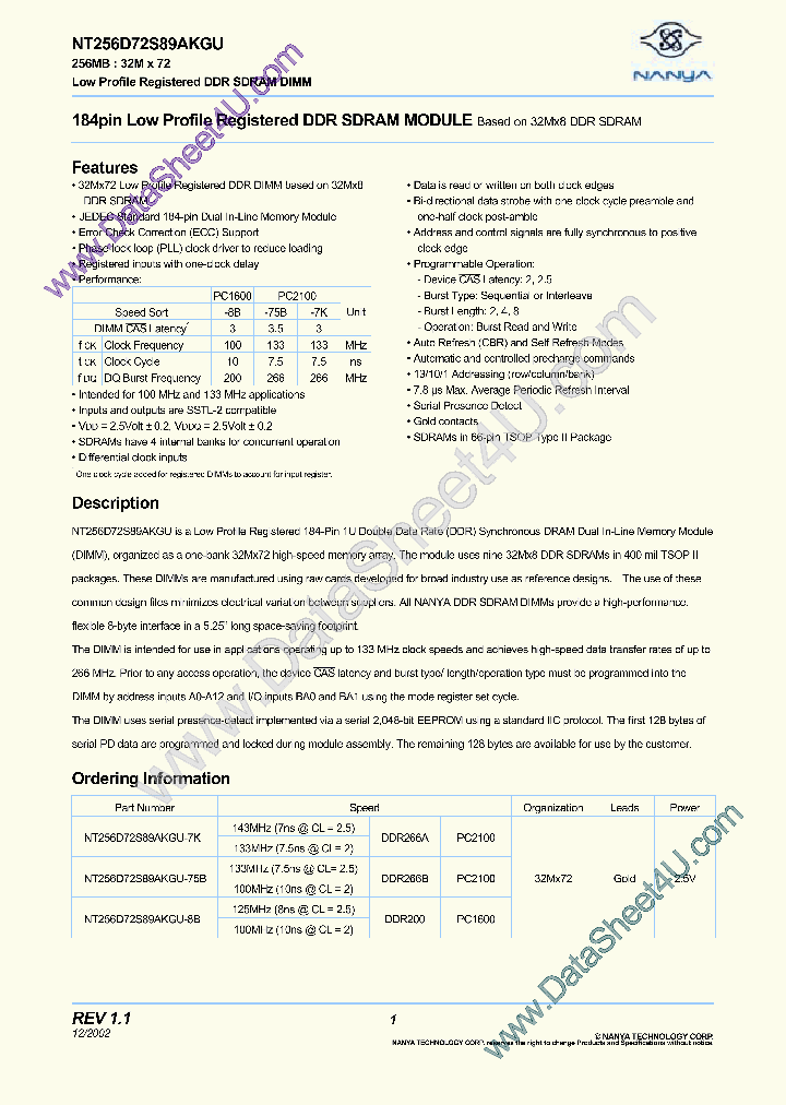 NT256D72S89AKGU_164231.PDF Datasheet