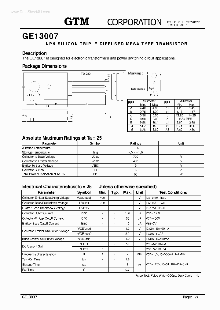 GE13007_164734.PDF Datasheet