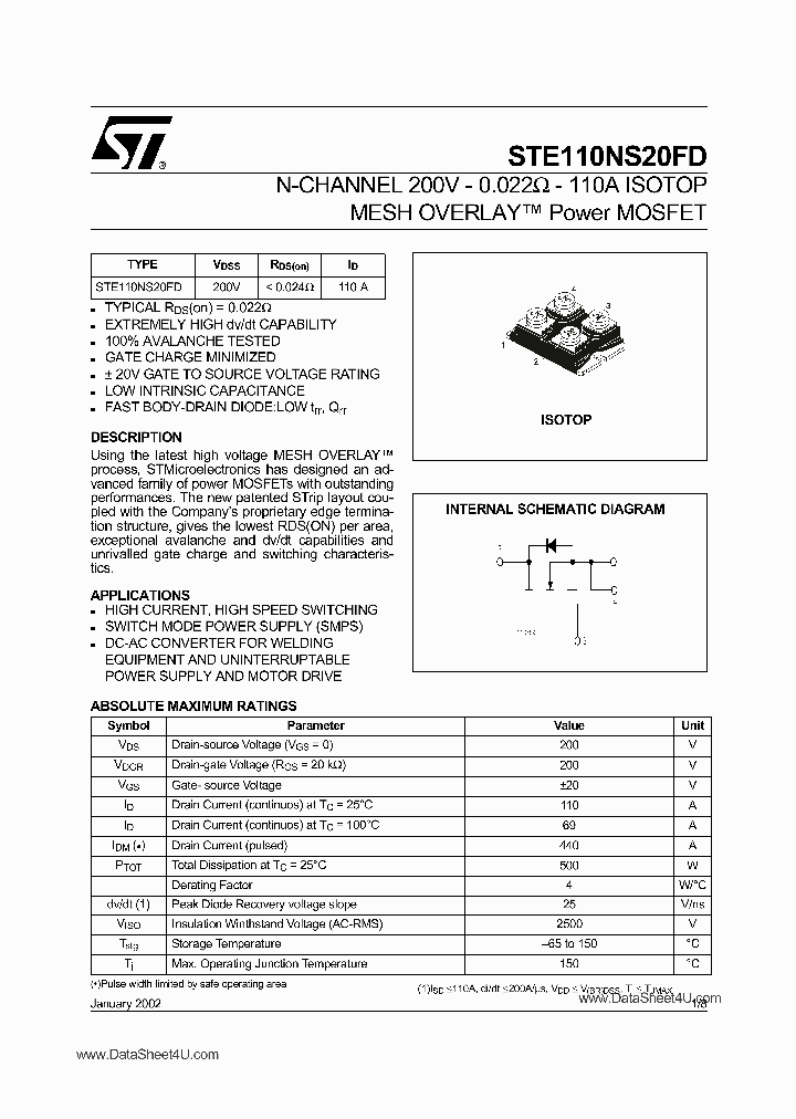 STE110NS20FD_165602.PDF Datasheet