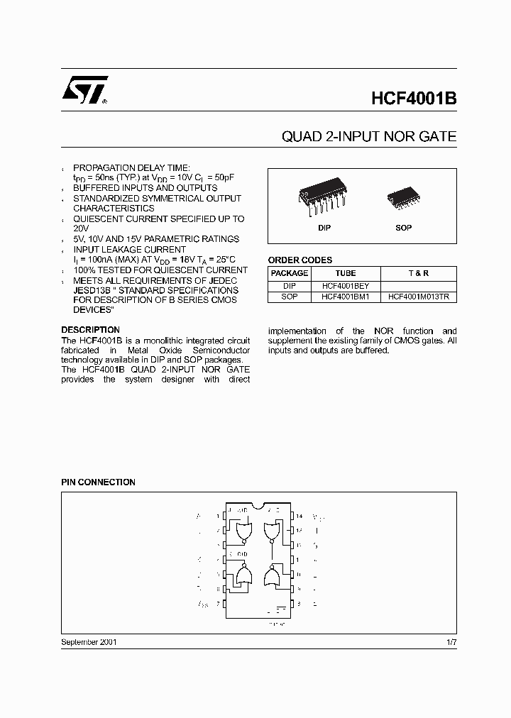 HCF4001M013TR_186493.PDF Datasheet