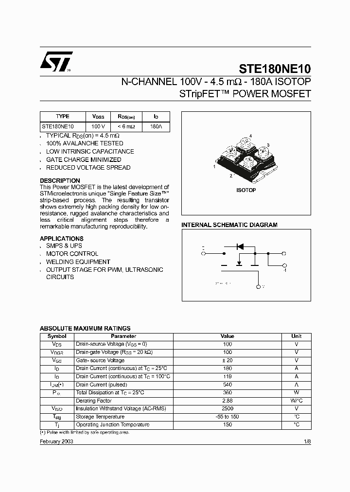 STE180NE10_165610.PDF Datasheet