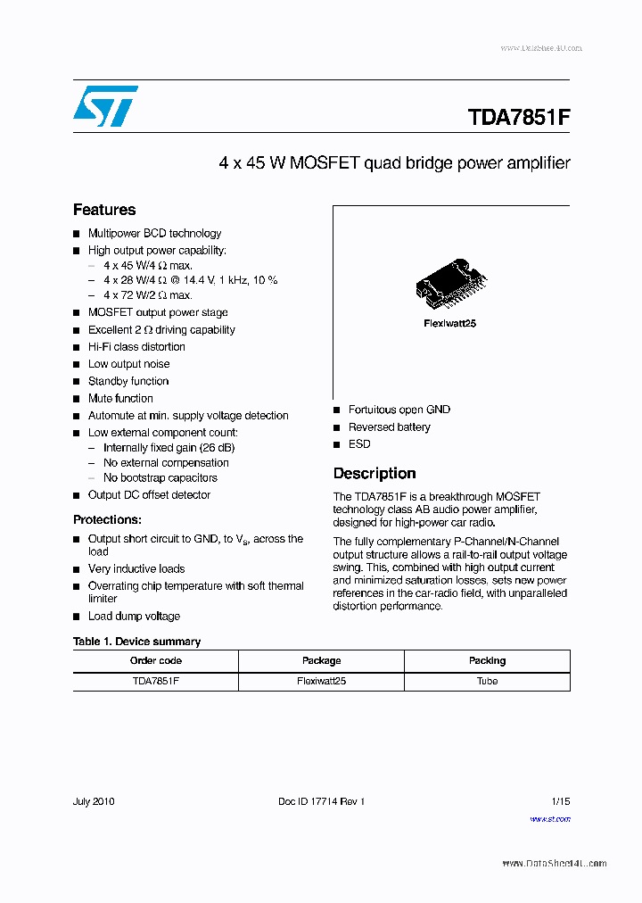 TDA7851F_166019.PDF Datasheet