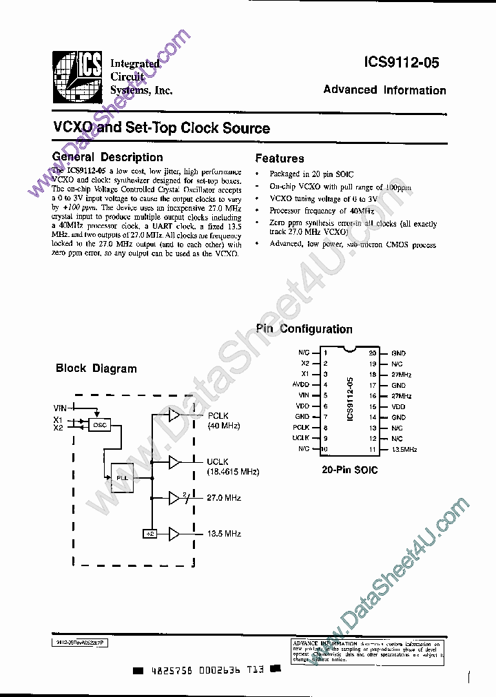 ICS9112-05_168814.PDF Datasheet