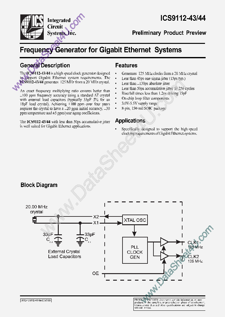ICS9112-43_168827.PDF Datasheet