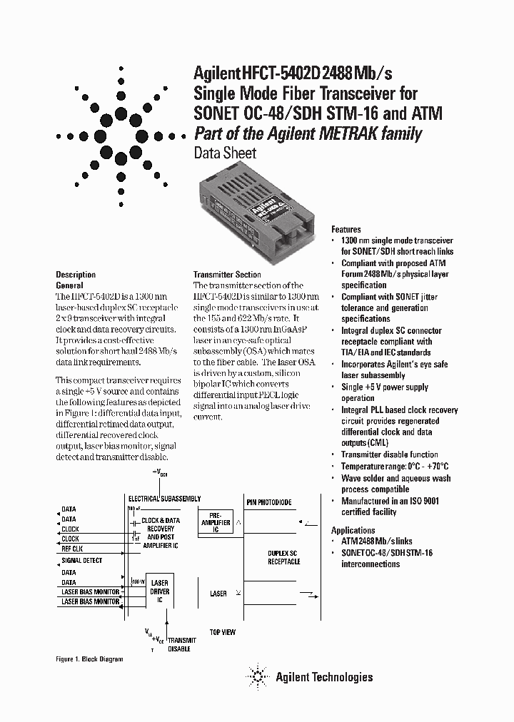 HFCT-5402D_188822.PDF Datasheet