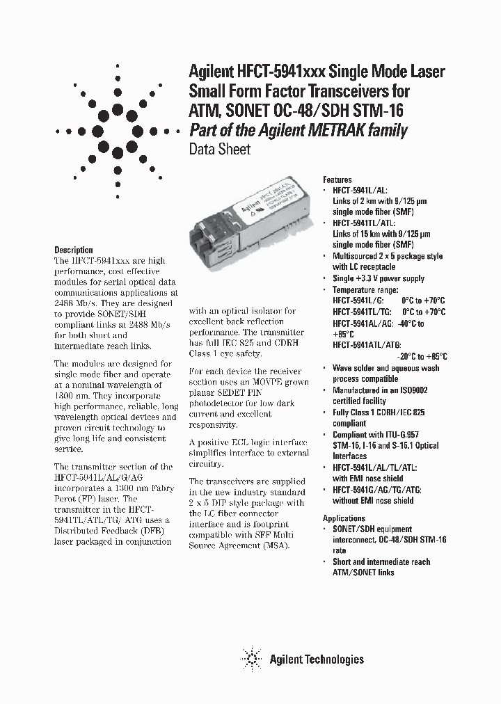 HFCT-5941AG_188823.PDF Datasheet
