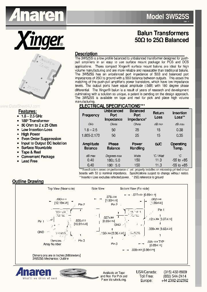 3W525S_169719.PDF Datasheet
