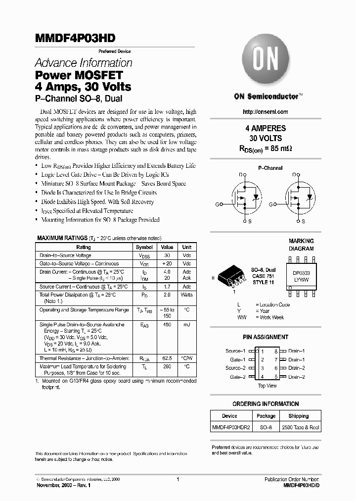 MMDF4P03HD-D_195519.PDF Datasheet