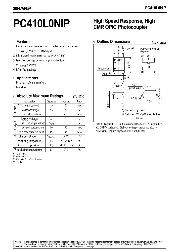 PC410L0NIP_173819.PDF Datasheet