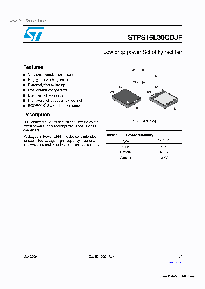 STPS15L30CDJF_173869.PDF Datasheet