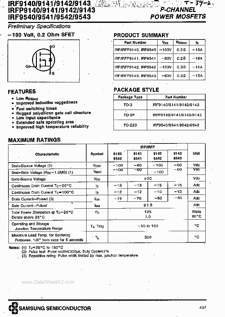 IRF9140_175171.PDF Datasheet