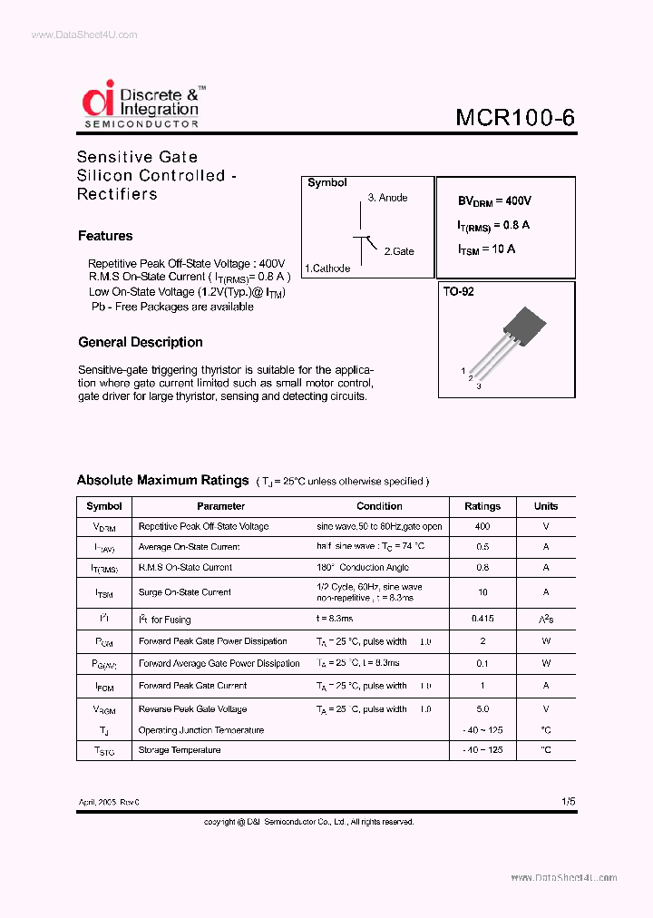 MCR100-6_176367.PDF Datasheet