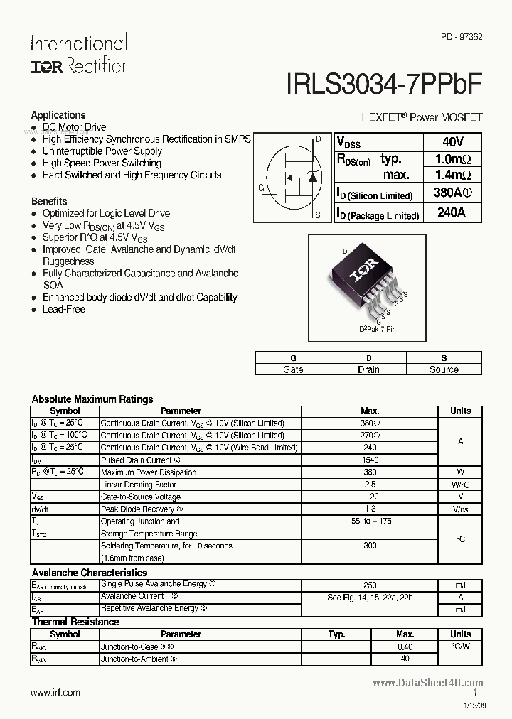IRLS3034-7PPBF_177124.PDF Datasheet