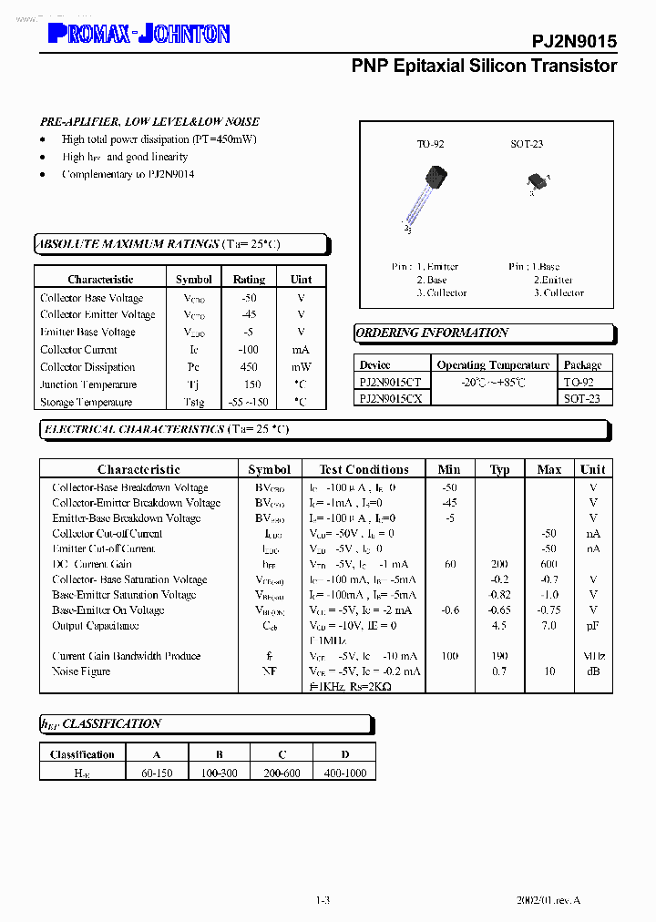 PJ2N9015_177159.PDF Datasheet