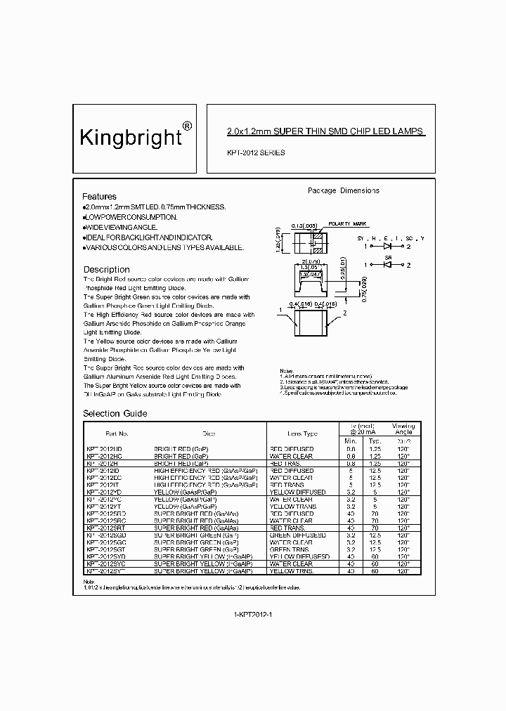 KPT-2012EC_177634.PDF Datasheet