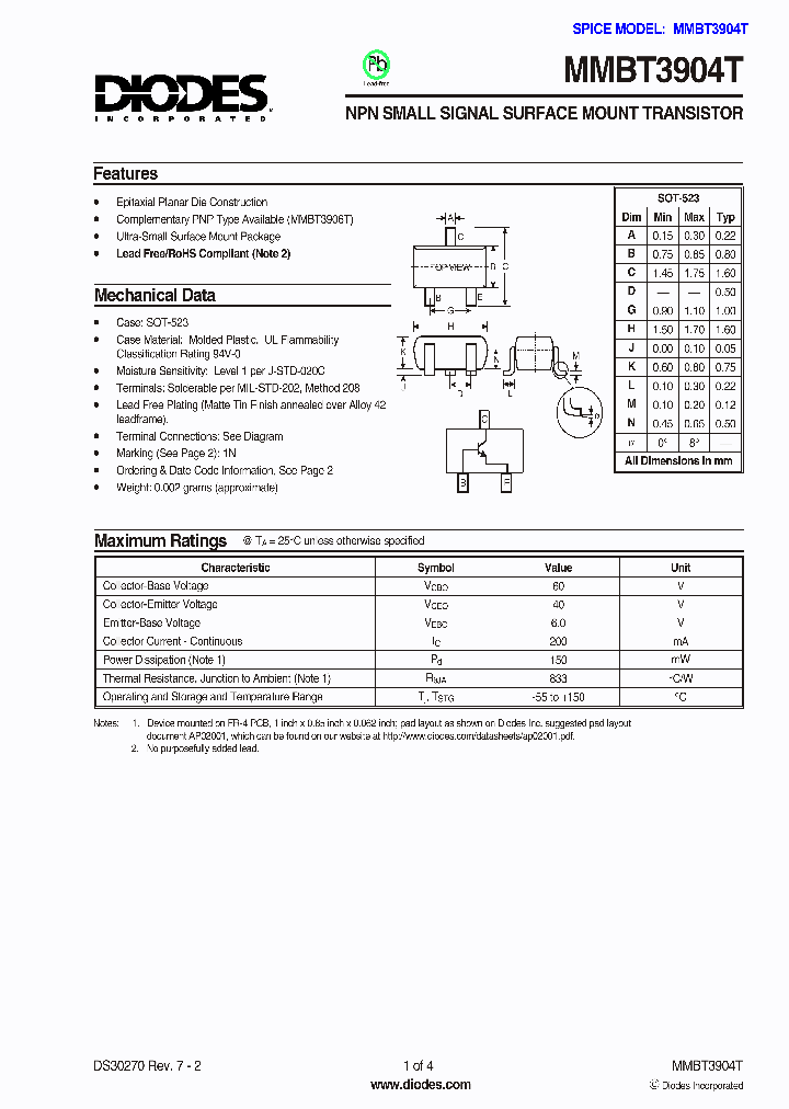 MMBT3904T-7-F_203391.PDF Datasheet