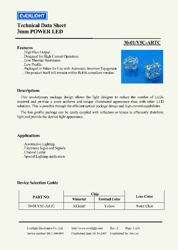30-01-Y5C-ARTC_213837.PDF Datasheet