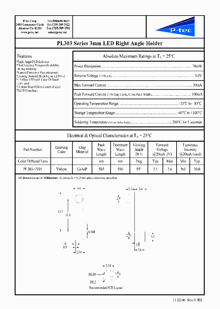 PL303-1Y01_221525.PDF Datasheet