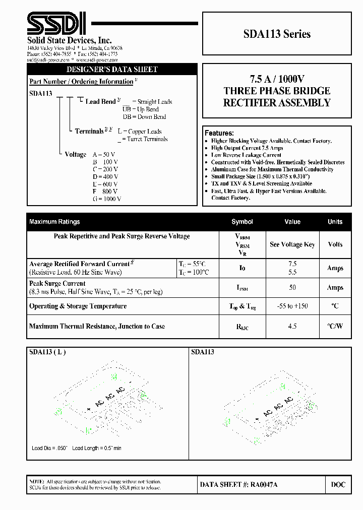 SDA113CLUB_221583.PDF Datasheet