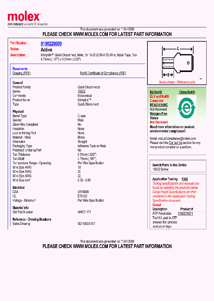 19022-0009_223385.PDF Datasheet