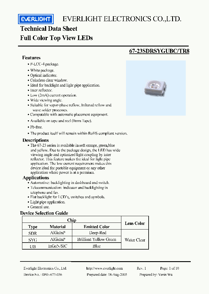 67-23SDRSYGUBC-TR8_233854.PDF Datasheet