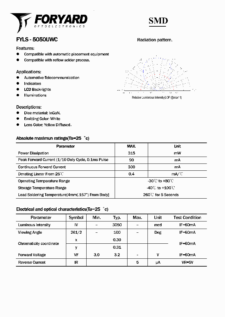 FYLS-5050UWC_234561.PDF Datasheet