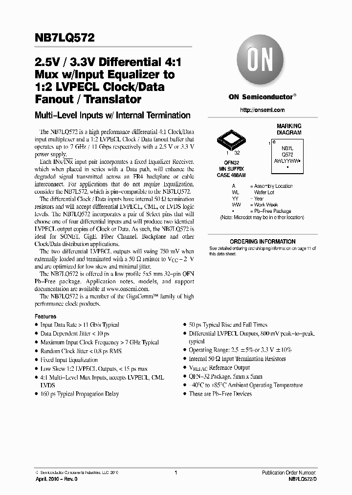 NB7LQ572_235450.PDF Datasheet