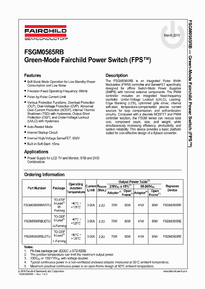 FSGM0565RBUDTU_244576.PDF Datasheet