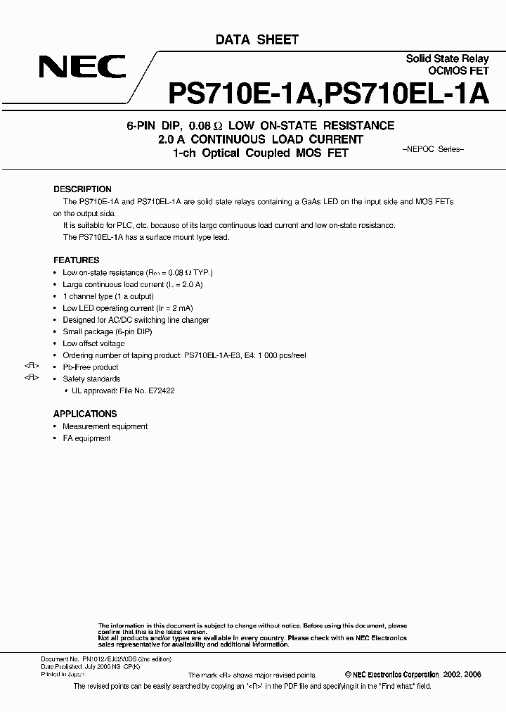 PS710EL-1A-E3-A_246171.PDF Datasheet