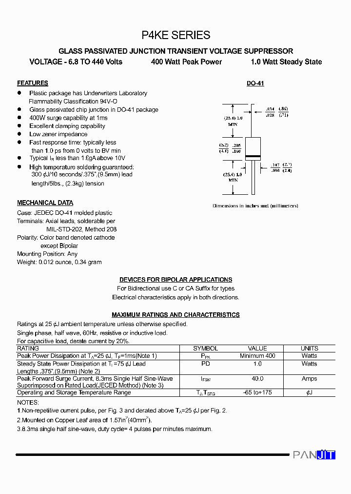 P4KE_256289.PDF Datasheet