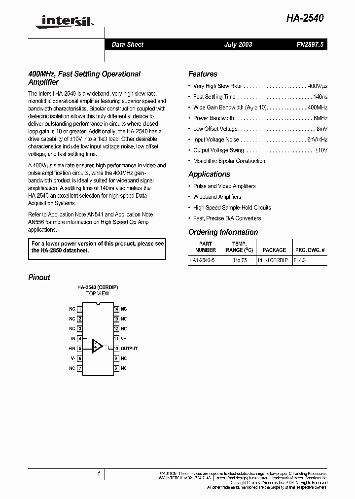 HA3-2540-5_263147.PDF Datasheet