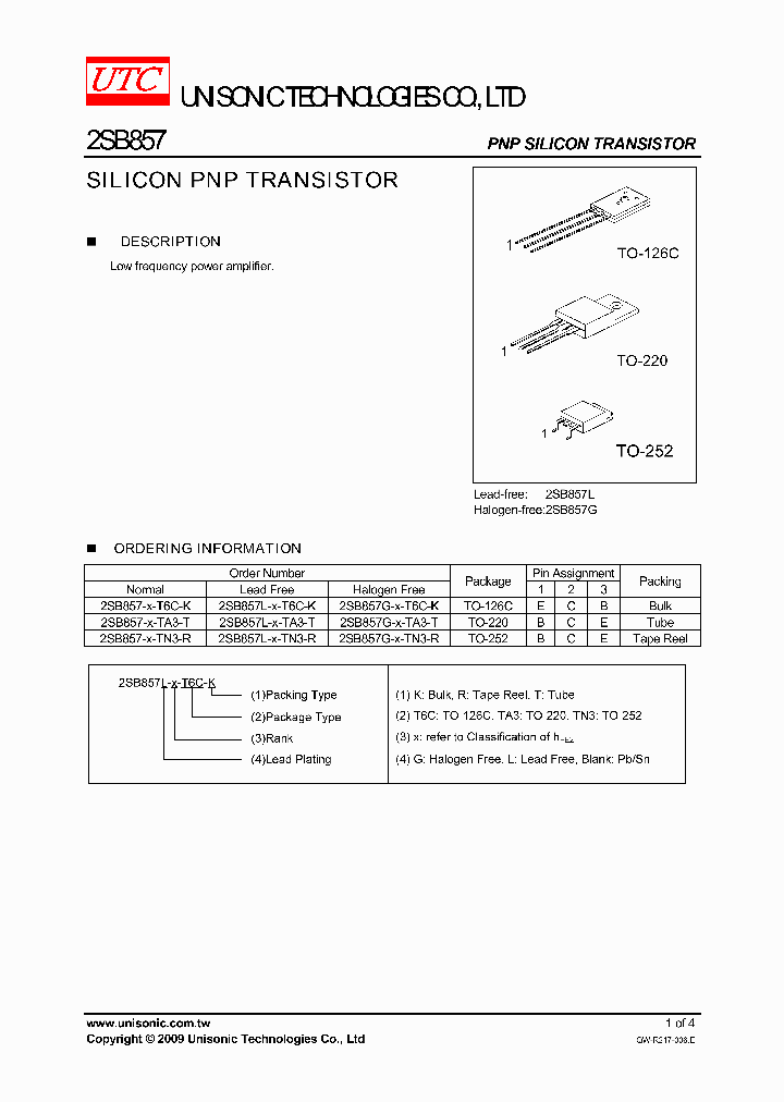 2SB857L-X-TA3-T_265330.PDF Datasheet