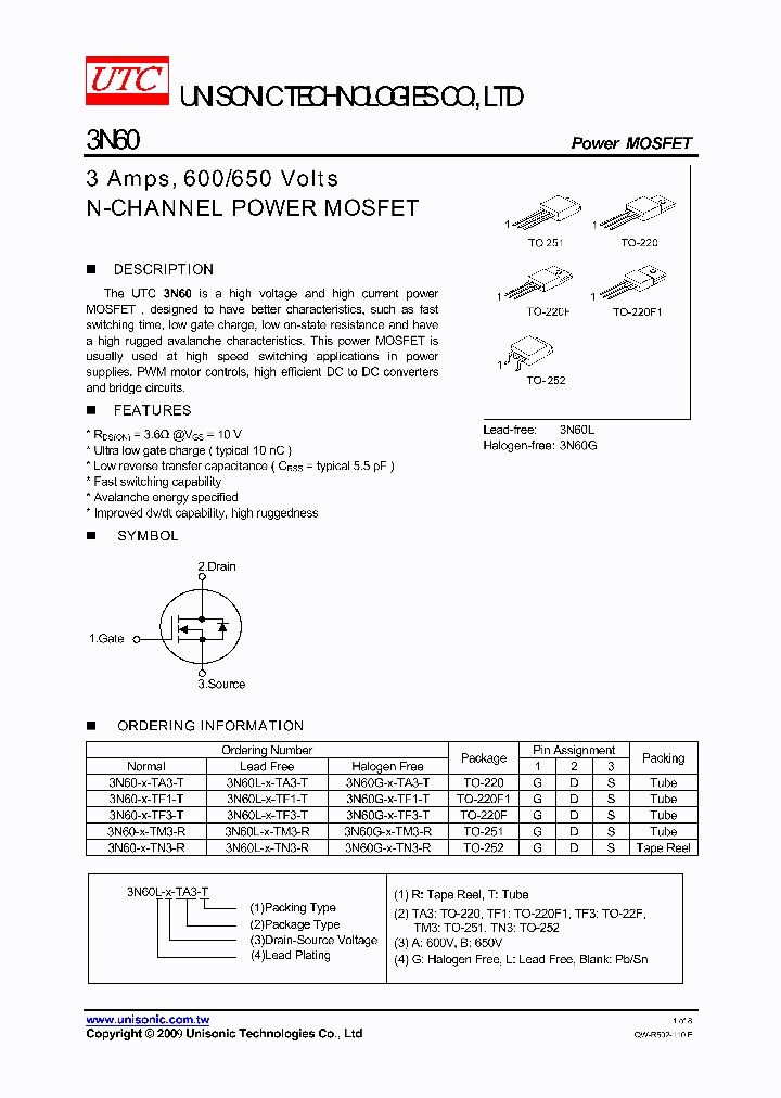 3N60L-X-TA3-T_265331.PDF Datasheet