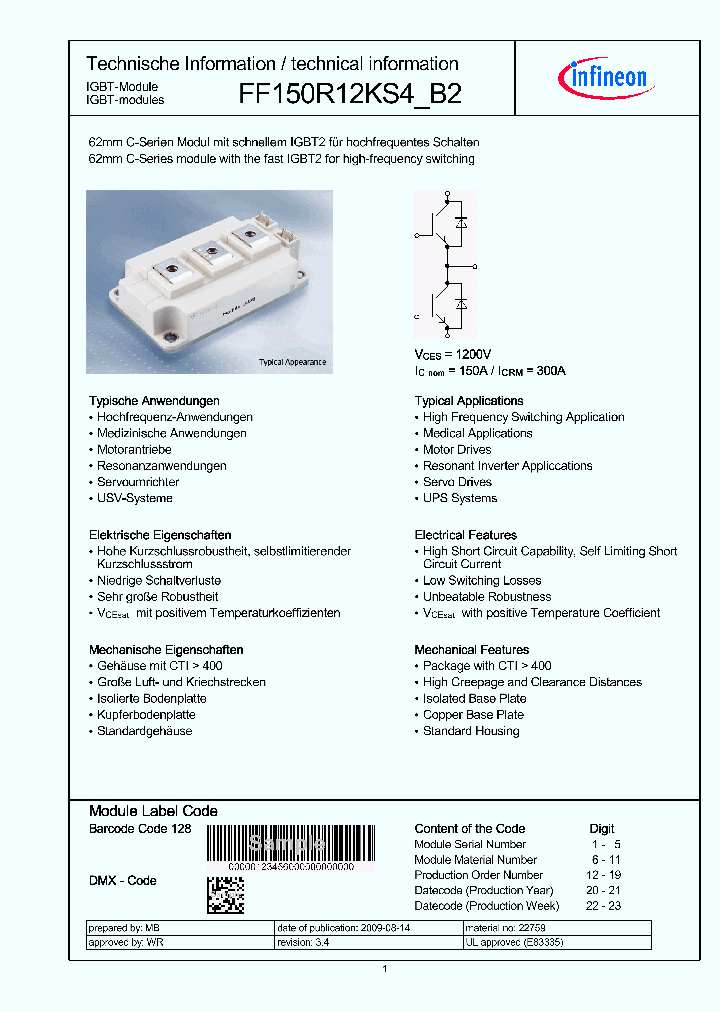 FF150R12KS4B2_278823.PDF Datasheet