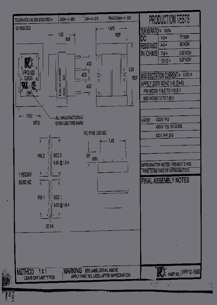 VPP12-1600_279347.PDF Datasheet