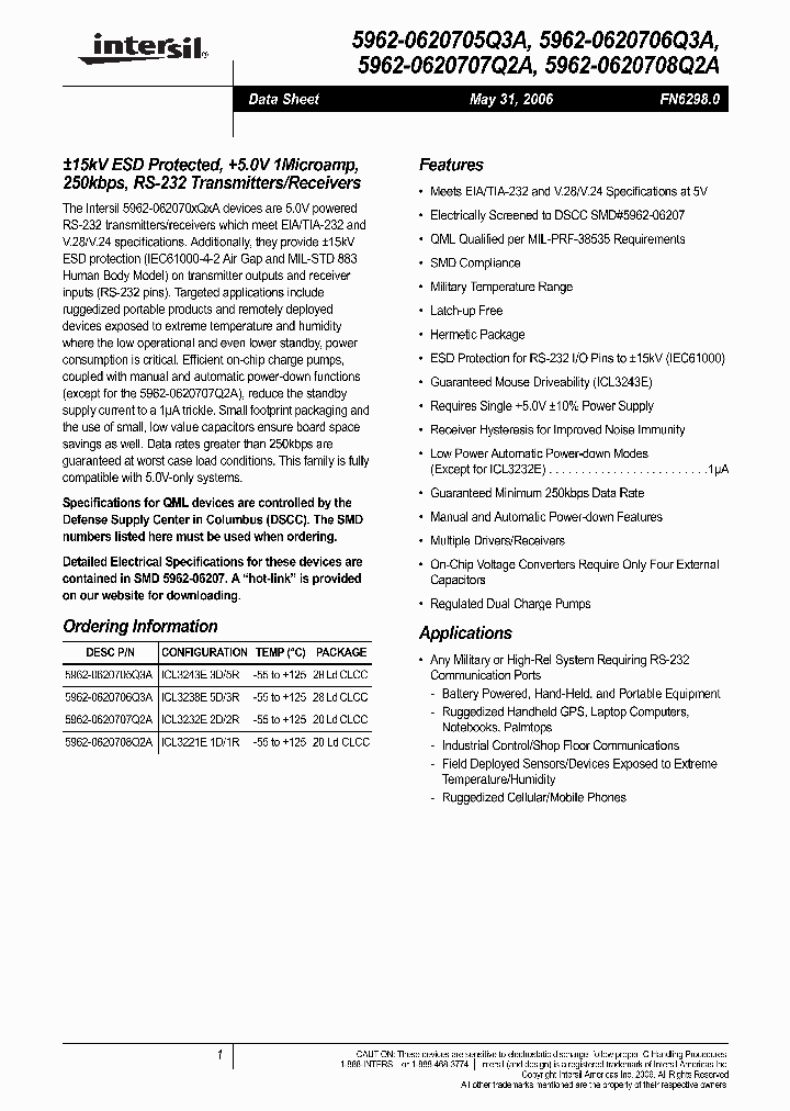 5962-0620707Q2A_279809.PDF Datasheet