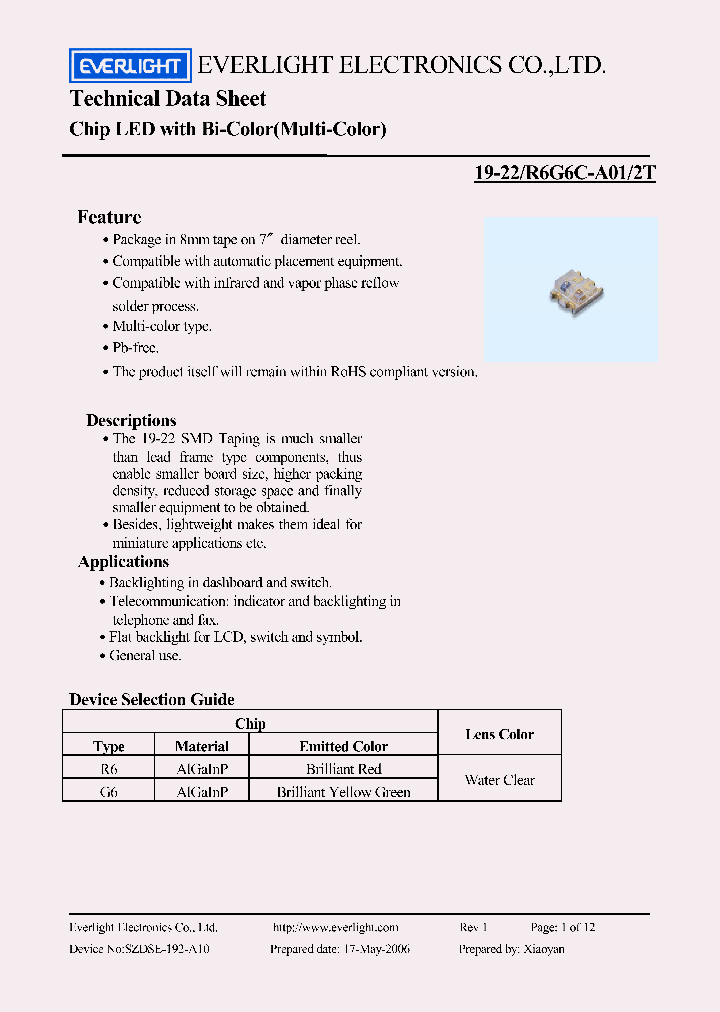 19-22-R6G6C-A01-2T_301504.PDF Datasheet