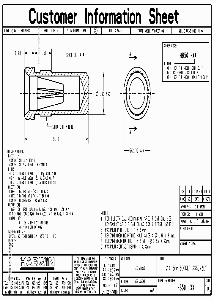 H8501-XX_181191.PDF Datasheet